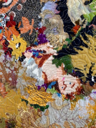 detail showing needlepoint